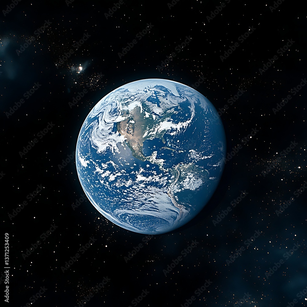 Naklejka premium Earth from Space with Planet View.