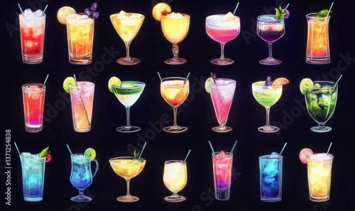 collection of cocktails