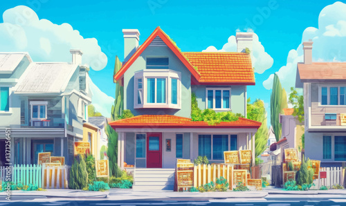 Legal auction for real estate properties involving taxes profits and home purchases.