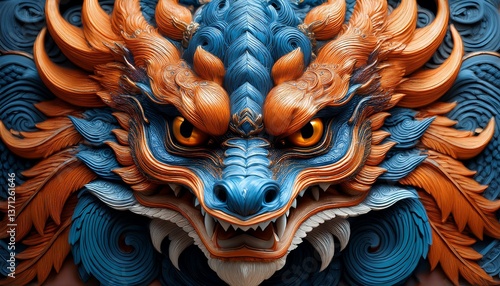 Wallpaper Mural chinese dragon statue Torontodigital.ca