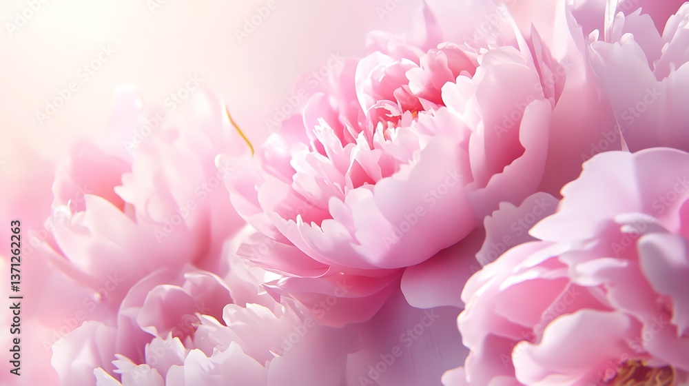 Obraz premium Romantic pastel flower bouquet full bloom aesthetic design picture