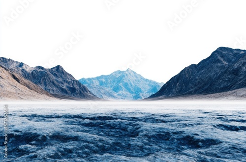 Wallpaper Mural Serene Mountain Landscape with Clear Blue Sky and Snow-Capped Peaks Torontodigital.ca