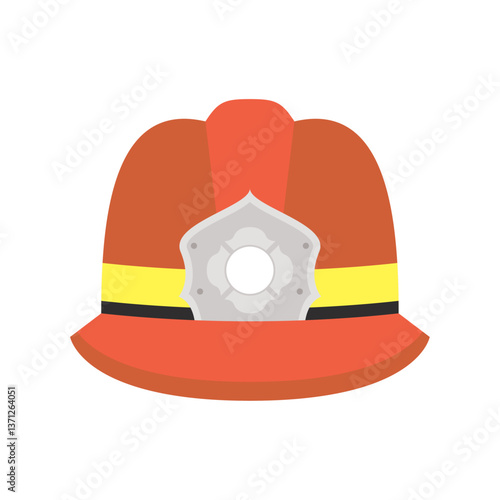 Vector image of a firefighter helmet icon on a white background