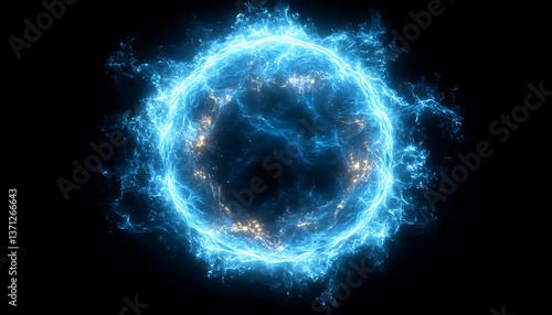 Wallpaper Mural Abstract energy sphere, dark background (1) Torontodigital.ca