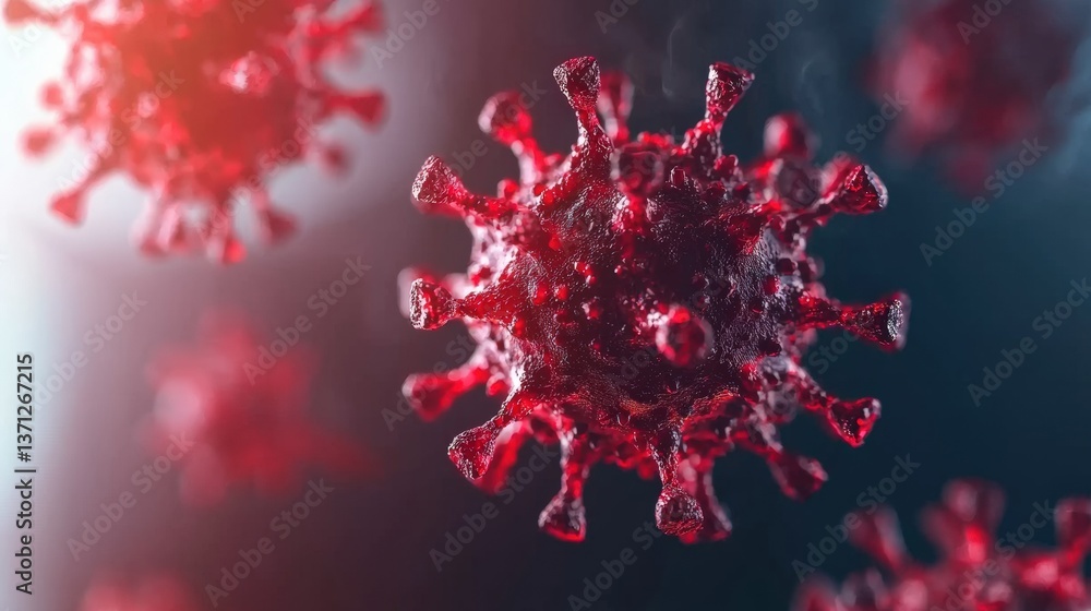 Digital immune system combatting virus mutations advanced firewall technology virtual space gigapixel visualization