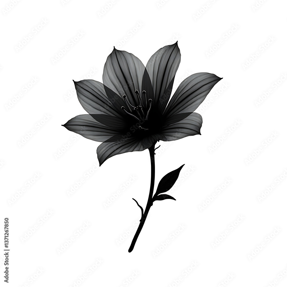 Obraz premium Image of flower silhouette