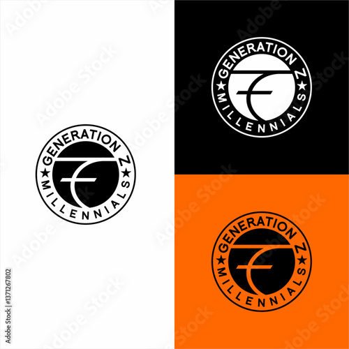 Simple abstract generation Z logo design.