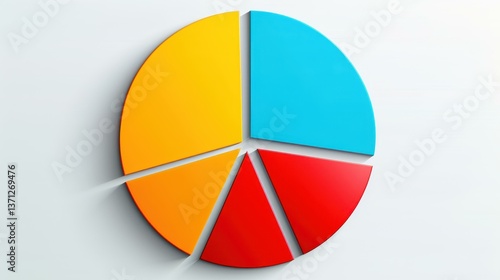 Free Download A clean vector pie chart infographic with five abstract divisions, perfect for visualizing data in a modern way. - GFXLoad