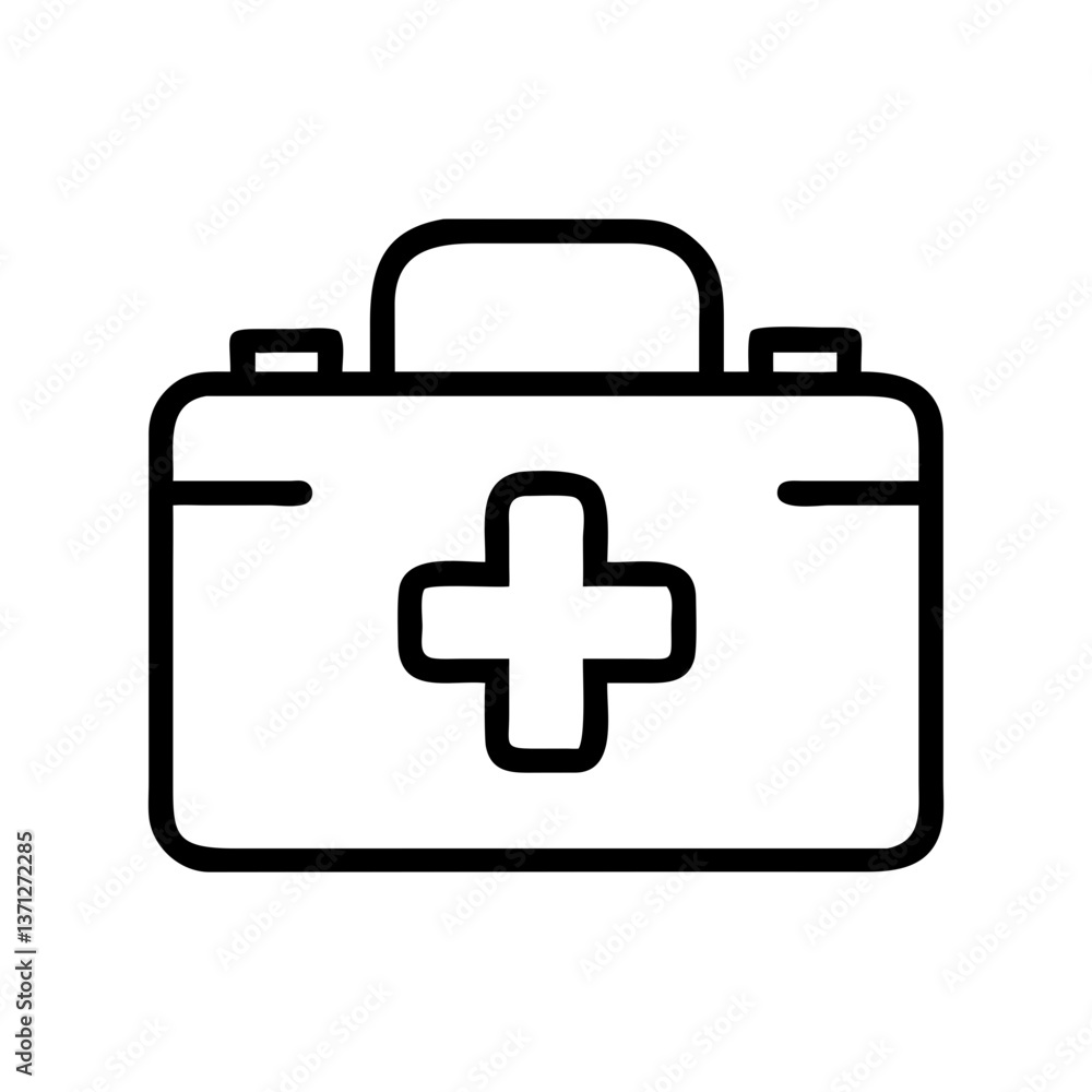 First Aid Kit Icon in Minimalist Style First Aid Kit Icon in Minimalist Style
