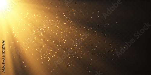 Bright flash effect with rays and glare. Light light blur effect. Vector illustration