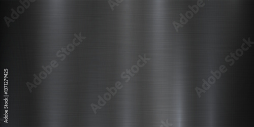 Silver metallic gradient with scratches. Titan, steel, chrome, nickel foil surface texture effect. Vector illustration