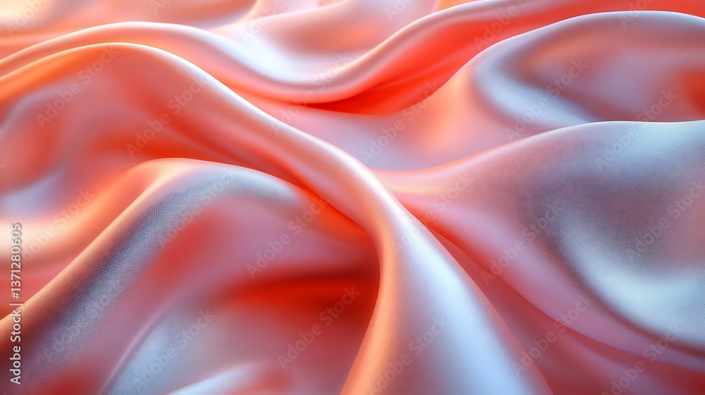 Obraz premium A quantum coherence silk satin where folds maintain perfect synchronization across the entire fabric.