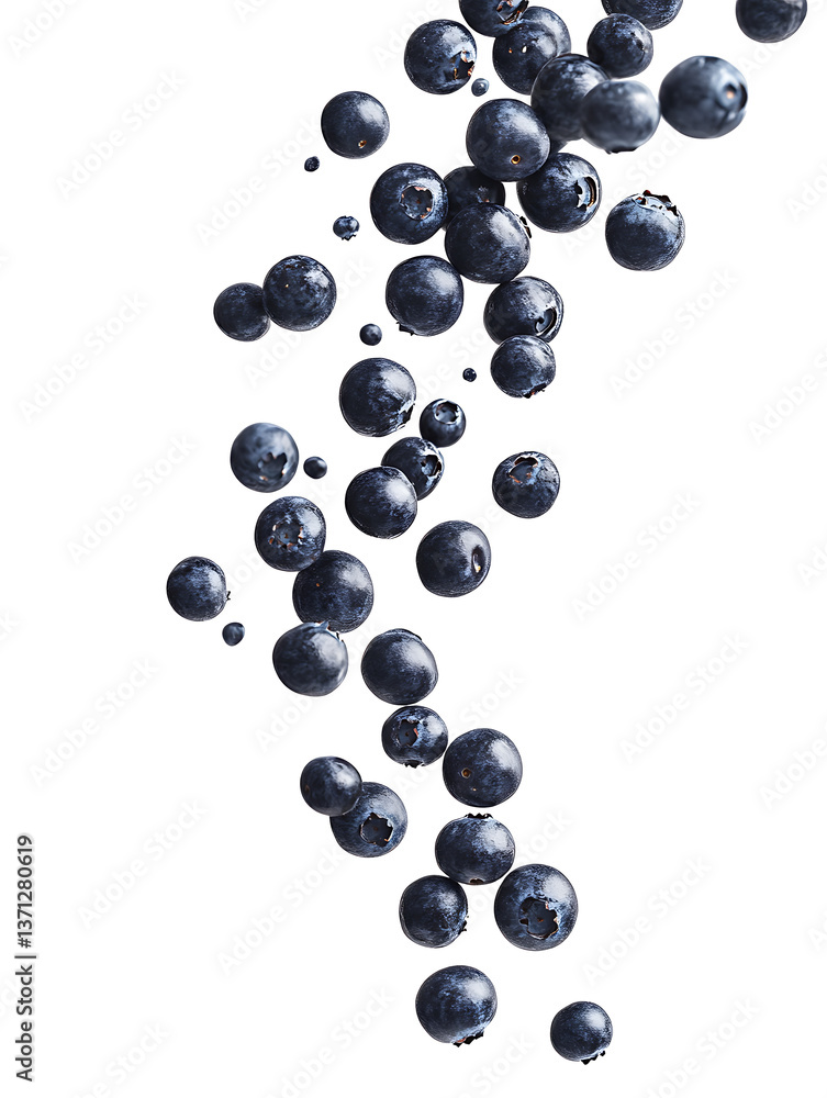 Falling blueberries isolated on white background.PNG Falling blueberries isolated on white background.PNG