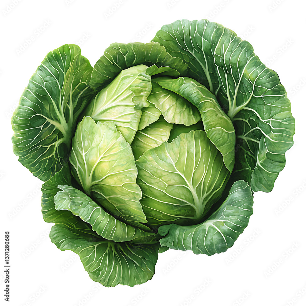 Obraz premium Cabbage clipart isolated on white background.PNG