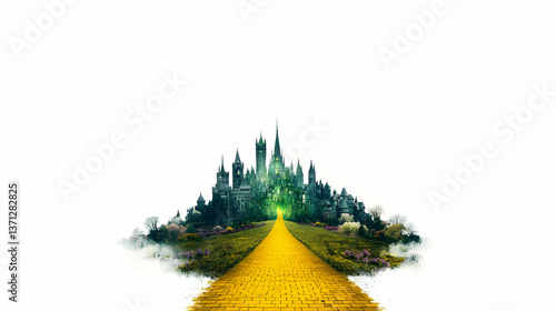 Yellow Brick Road Leading To Emerald City