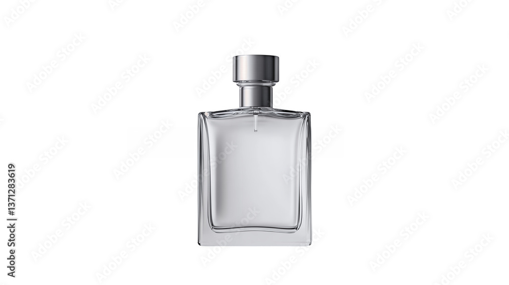 A sleek bottle of cologne with a minimalist design isolated on a transparent background A sleek bottle of cologne with a minimalist design isolated on a transparent background