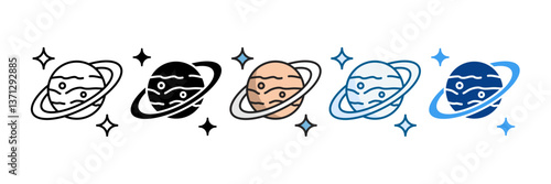 Mercury Orb Icon Set Multiple Style Collection