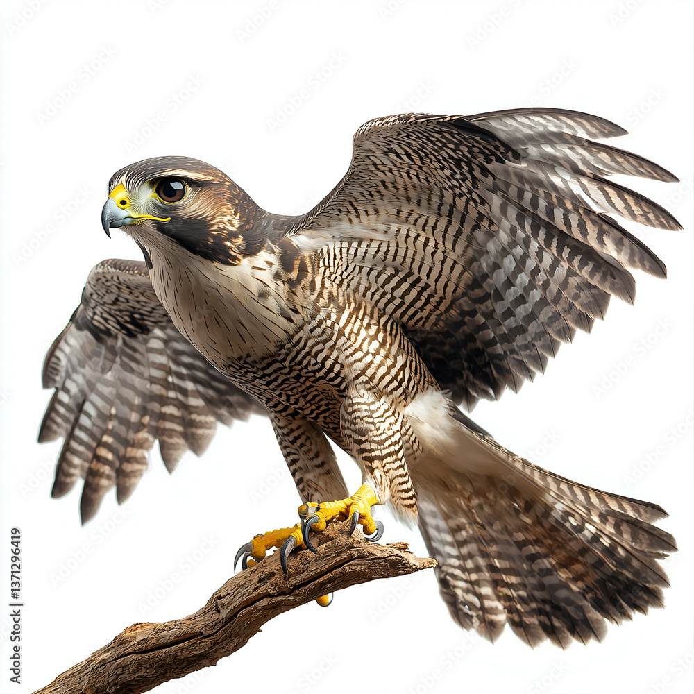 Fototapeta premium Majestic Hawk in Flight: Stunning Wildlife Photography of a Bird of Prey in its Natural Habitat