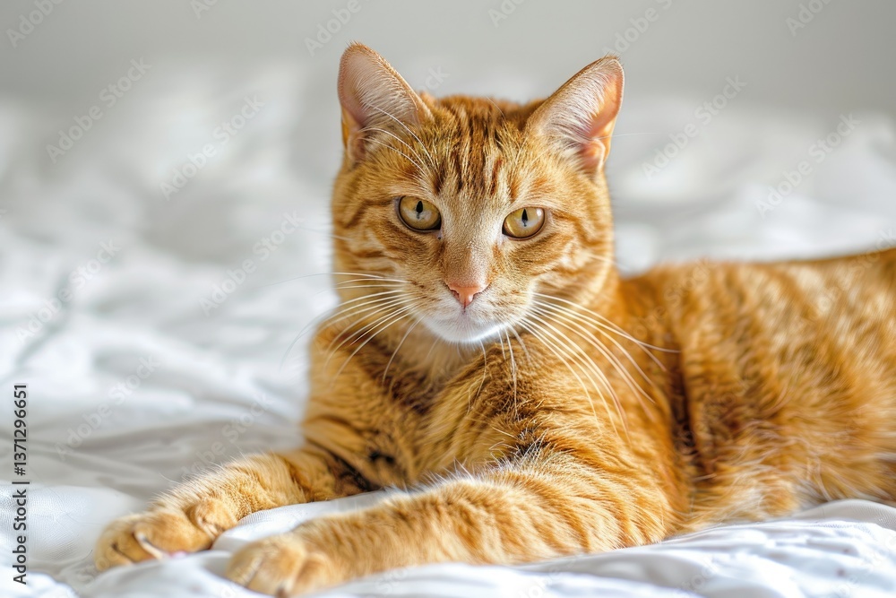 Pixel Perfect Picture of Yellow Cat on Isolated Background Pixel Perfect Picture of Yellow Cat on Isolated Background