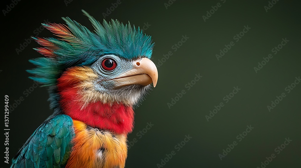 Fototapeta premium Vibrant, exotic bird portrait