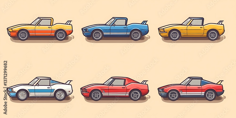 Classic Cars Illustration Classic Cars Illustration