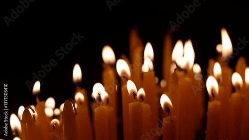 Wallpaper Mural Burnng candles shot in slow motion - candles followed by a camera dolly - pull back track Torontodigital.ca