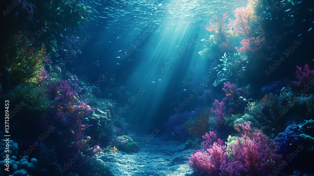 Fototapeta premium underwater scene with coral reef