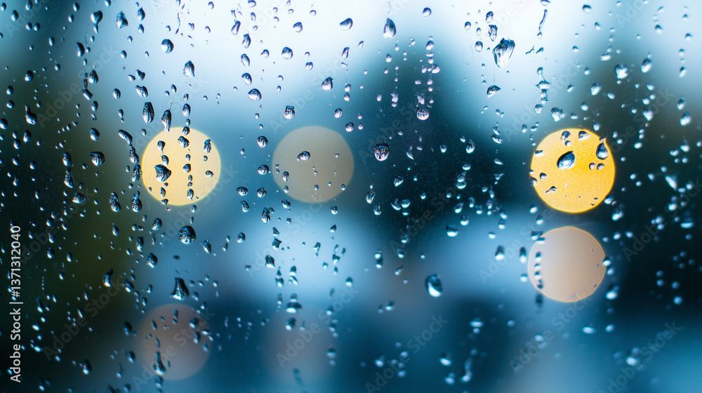 Fototapeta premium raindrops on window