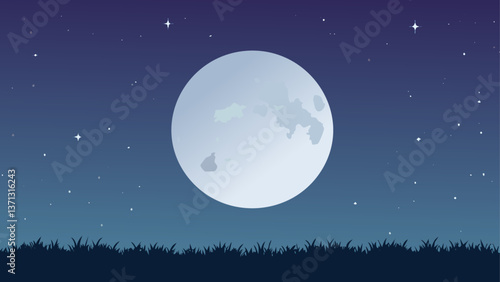 landscape with moon 