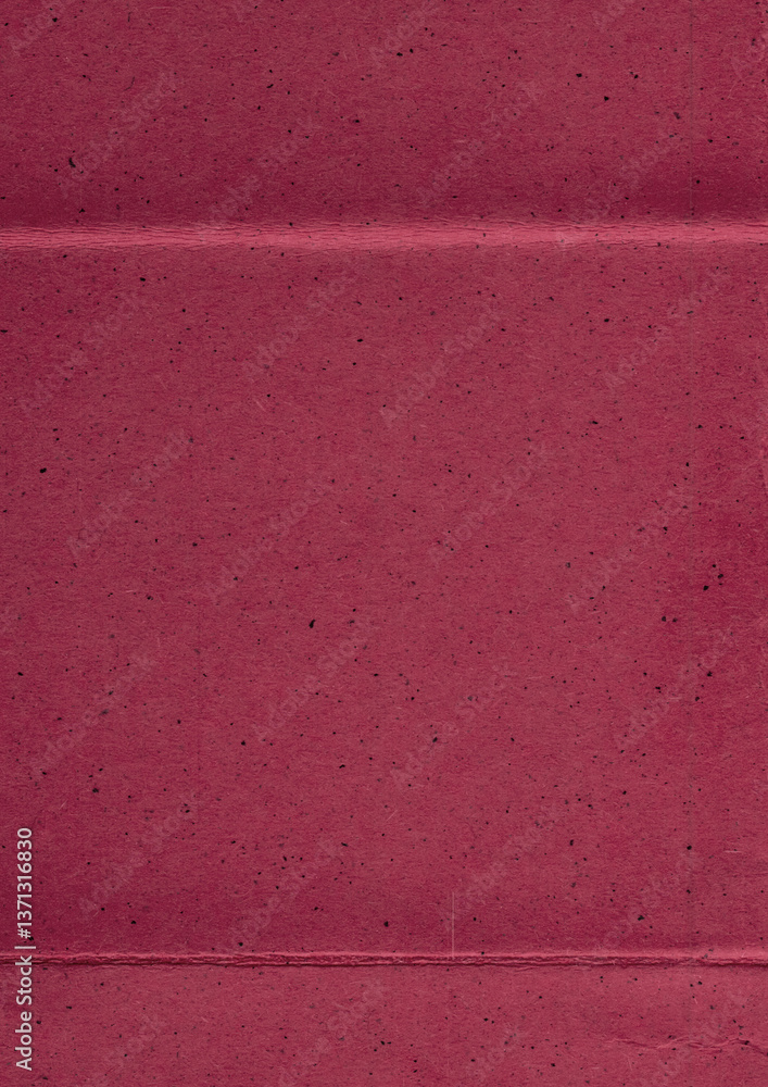 Fototapeta premium Folded Burgundy Paper Texture with Natural Fibers, Print Overlay Background