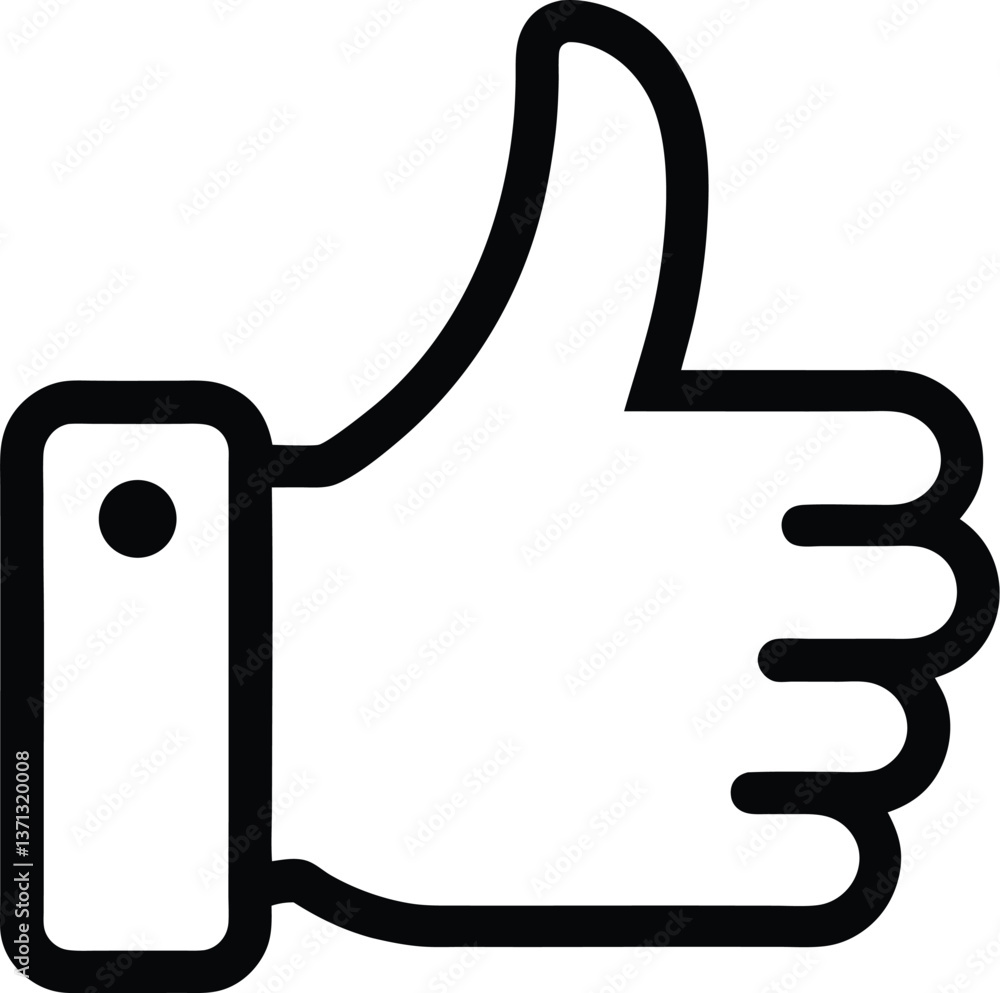 Thumbs up icon silhouette, thumbs up flat icon for apps and websites Thumbs up icon silhouette, thumbs up flat icon for apps and websites