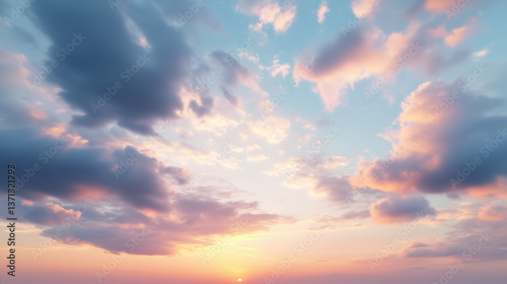 Fototapeta premium red sky with clouds