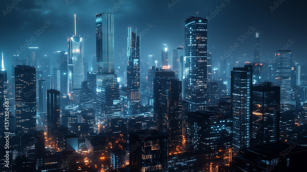Obraz premium city at night