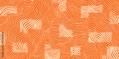 Crafted hand drawn brush lines abstract wave and water pattern with geometric forms, Japanese wood carving, weaving texture background, simple graphic for carpet, textile