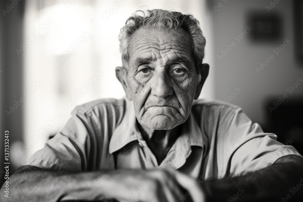 Fototapeta premium Portrait of a Hispanic elderly man in nursing home