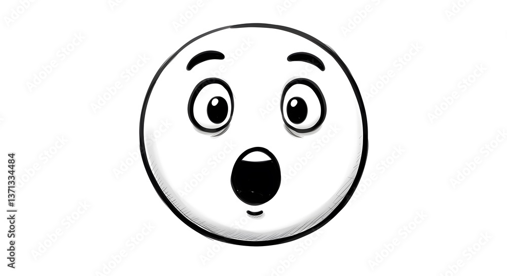 Fototapeta premium Shocked Emoji Icon