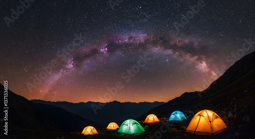 Starry Night Camping Scene