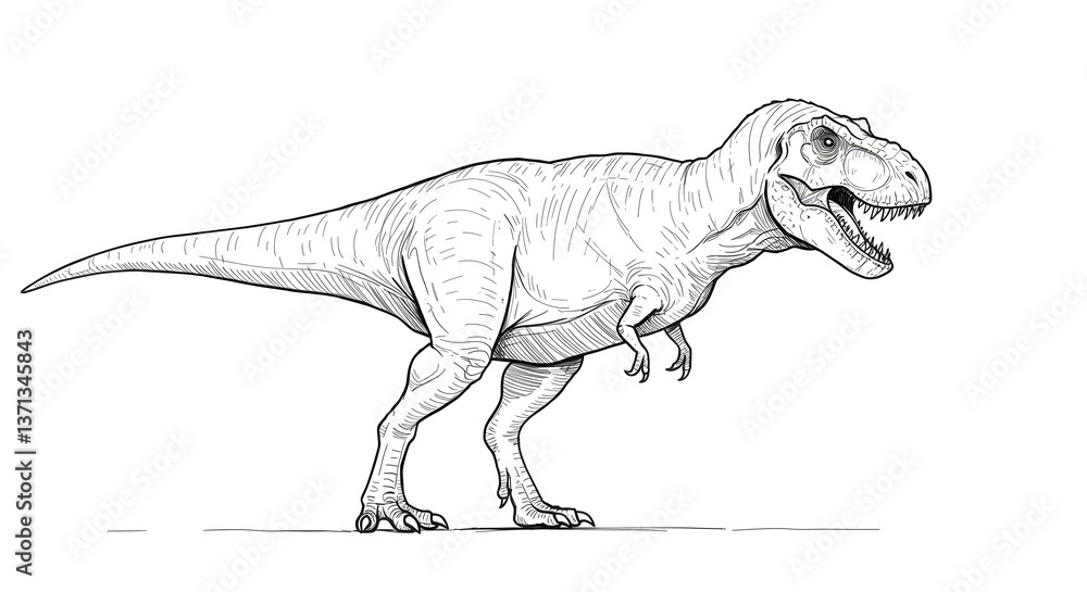 Tyrannosaurus Rex roaring illustration Tyrannosaurus Rex roaring illustration
