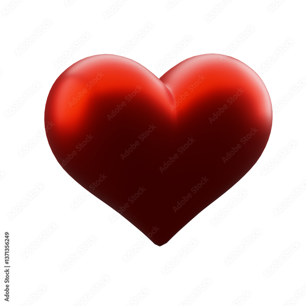 Red Heart 3D Render