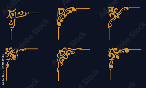 Luxury gold vintage corner divider set