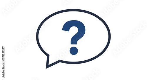 question mark speech bubble isolated on white background 
