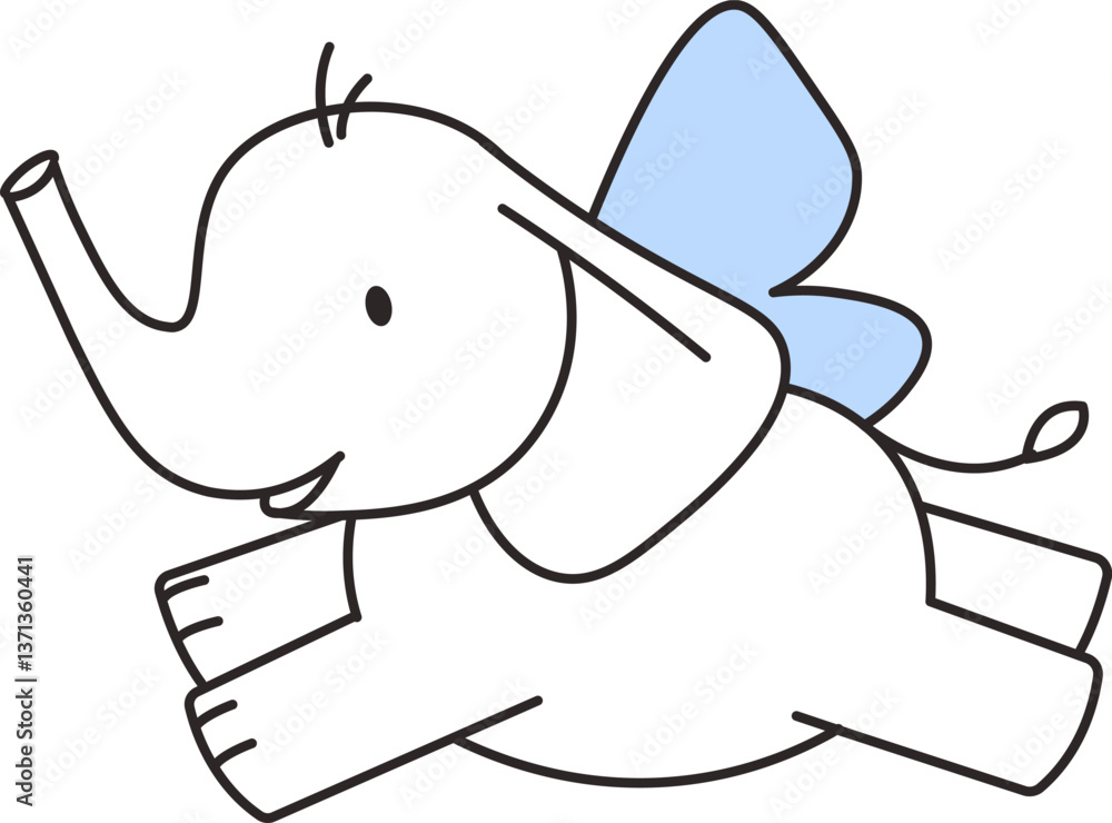 Flying Elephant with Wings Flying Elephant with Wings