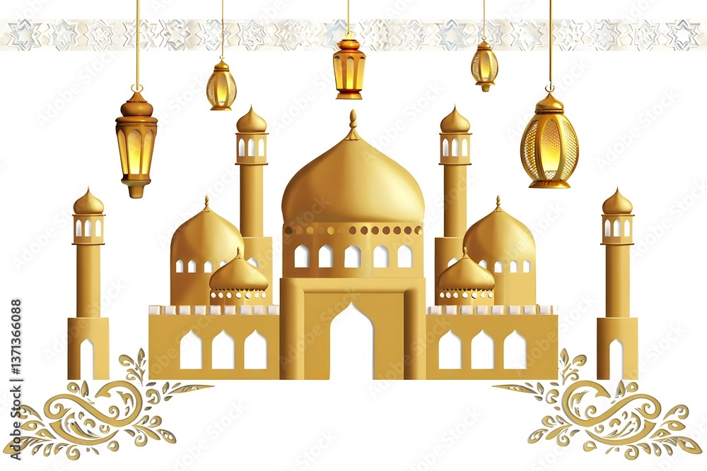 custom made wallpaper toronto digitalGolden Mosque and Lanterns