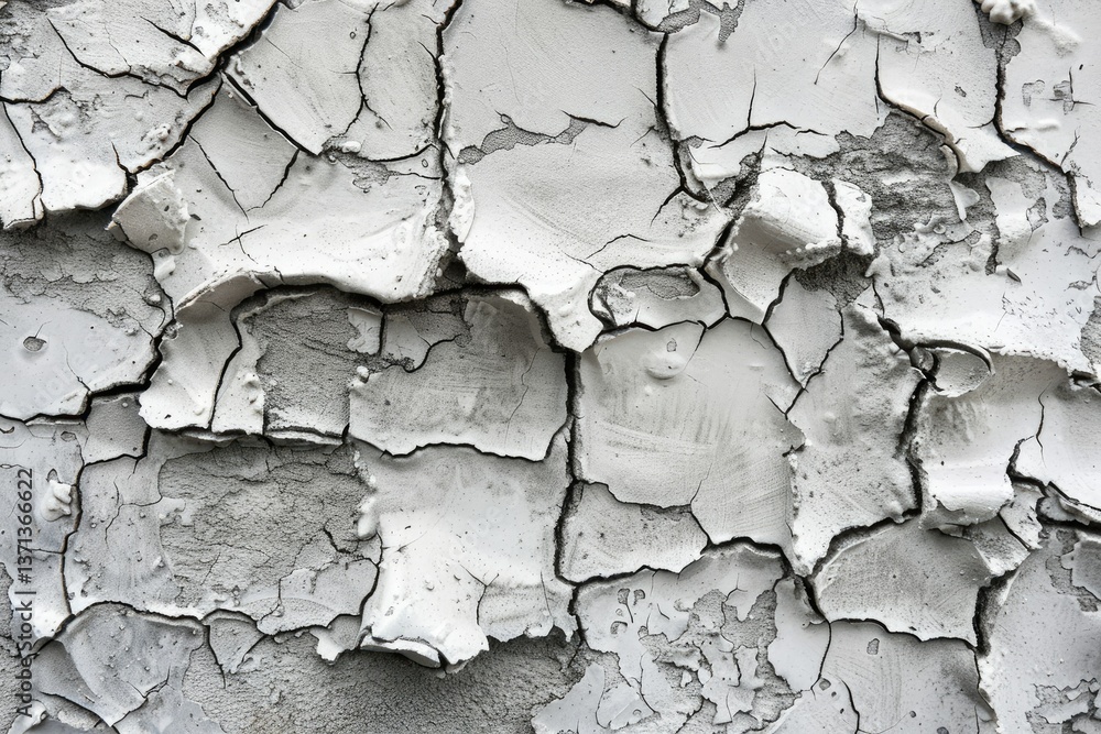 Detailed Color Picture of Gray Cracked Texture on the Surface of Concrete Plaster Detailed Color Picture of Gray Cracked Texture on the Surface of Concrete Plaster