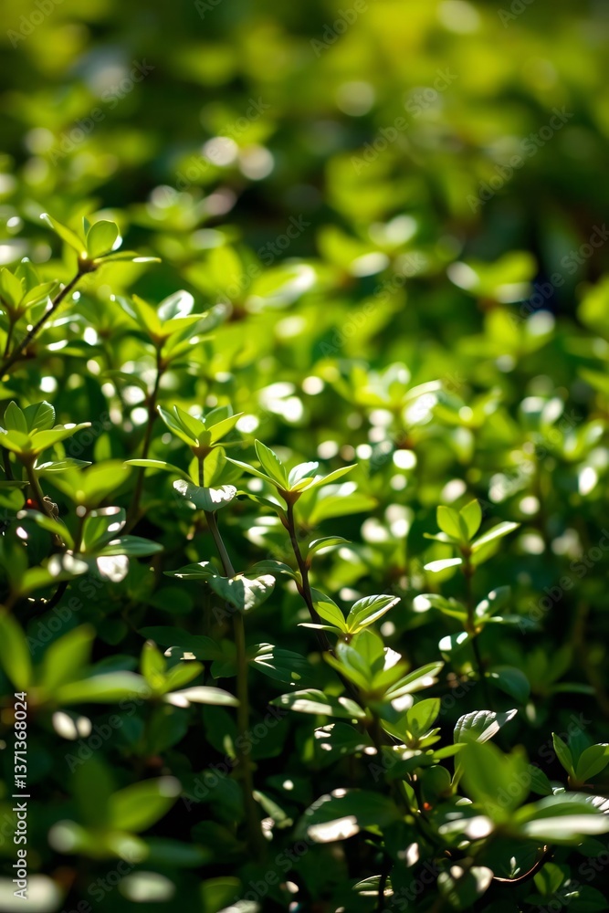 Fresh Green Leaves Macro: Nature Photography with Blurred Foliage and Sunlight Fresh Green Leaves Macro: Nature Photography with Blurred Foliage and Sunlight
