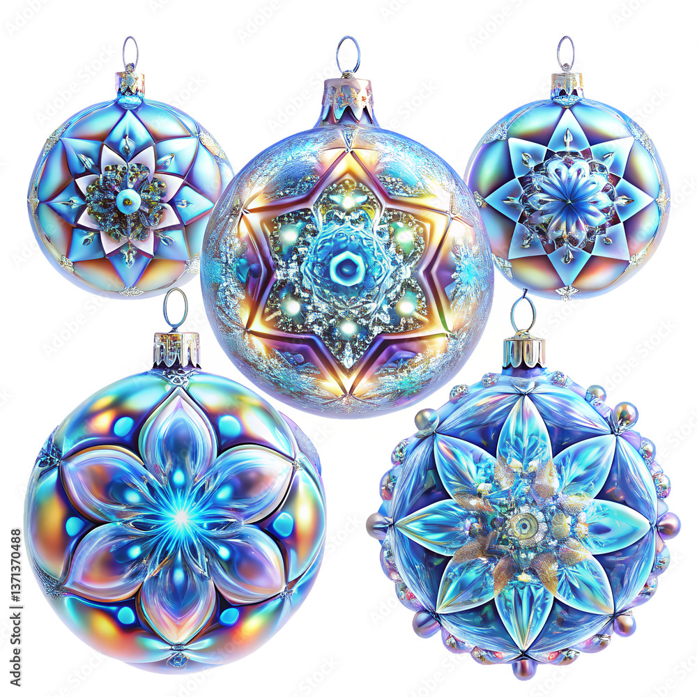 Fototapeta premium set of christmas balls