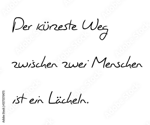 Ein Lächeln vermittelt Wärme und Sympathie und ist ein Zeichen der Wertschätzung. Worte mit Bedeutung in besonderer Schrift, vektor, vektor grafik, eps. Version 1