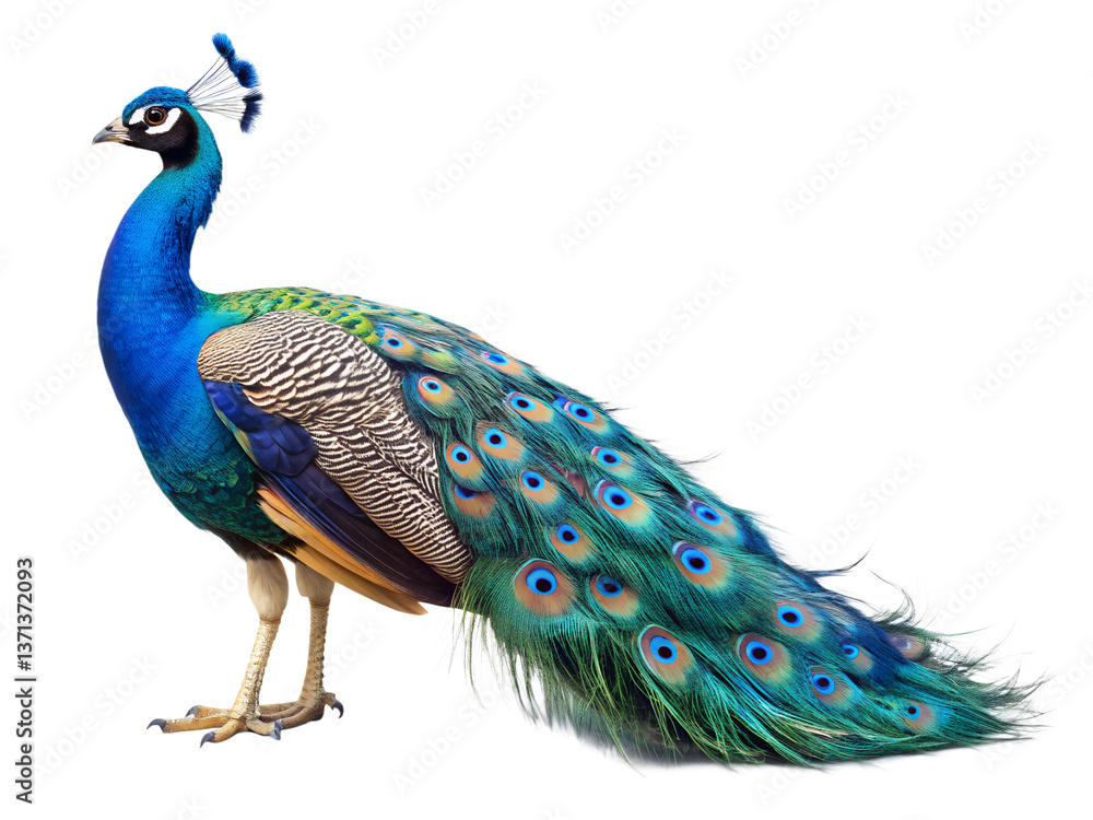 Fototapeta premium peacock isolated on white