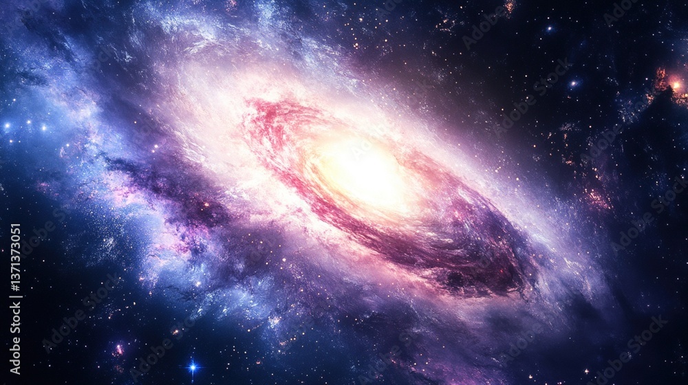 Obraz premium Spiral galaxy in deep space (27)