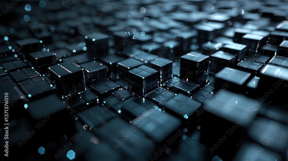Obraz premium Dark pixels texture futuristic.